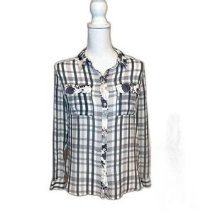 NWOT Paige 100% Silk Floral Blouse Size S